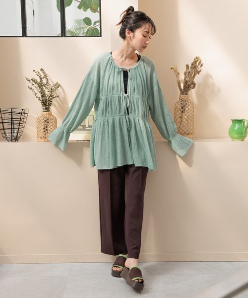 LOWRYS FARM「ヨウリュウシャーリングブラウスＬＳ」|シャツ・ブラウス|