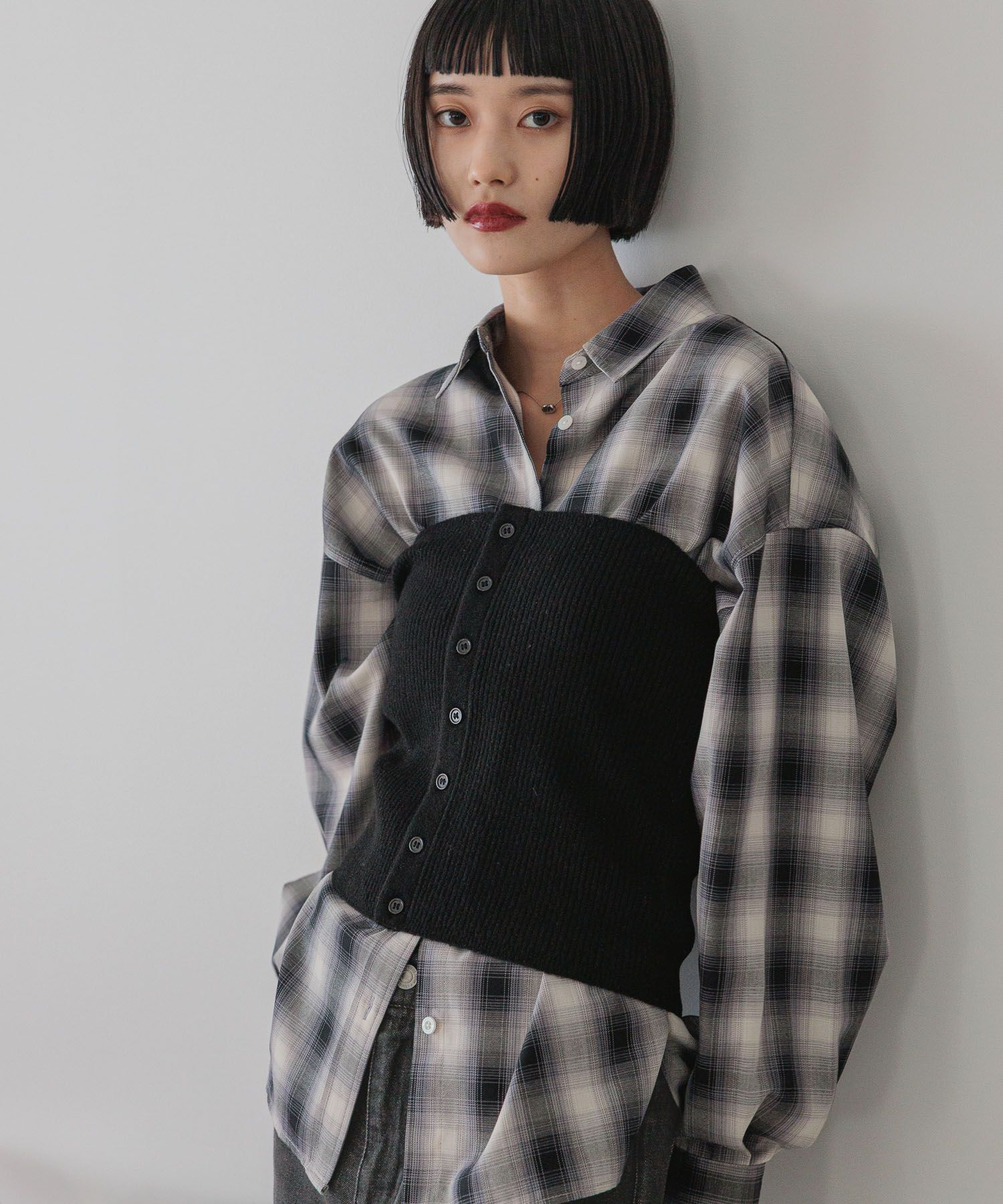 LOWRYS FARM「アソートチェックＢＩＧシャツ」|シャツ・ブラウス|