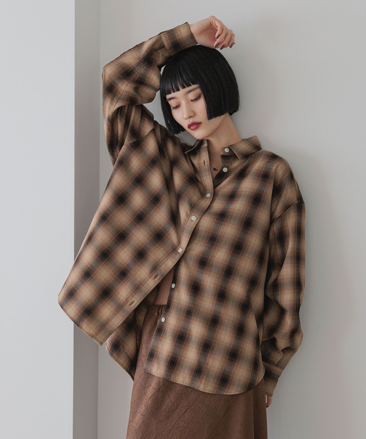 LOWRYS FARM「アソートチェックＢＩＧシャツ」|シャツ・ブラウス|