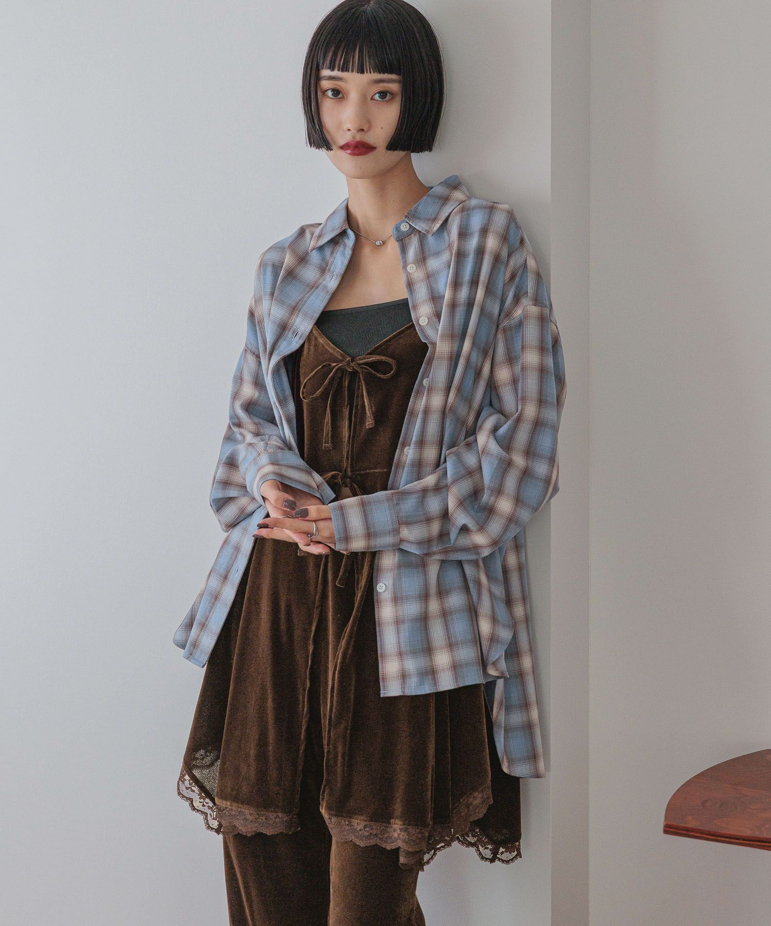 LOWRYS FARM「アソートチェックＢＩＧシャツ」|シャツ・ブラウス|BLU4