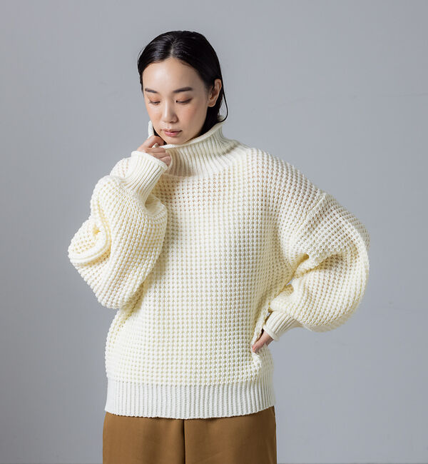 collex「ワッフルタートルニットプルオーバー」|ニット・セーター|