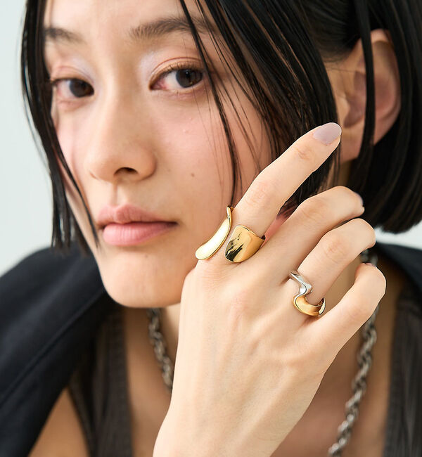 collex「【dignif】ウェーブバイカラーリング」|リング|