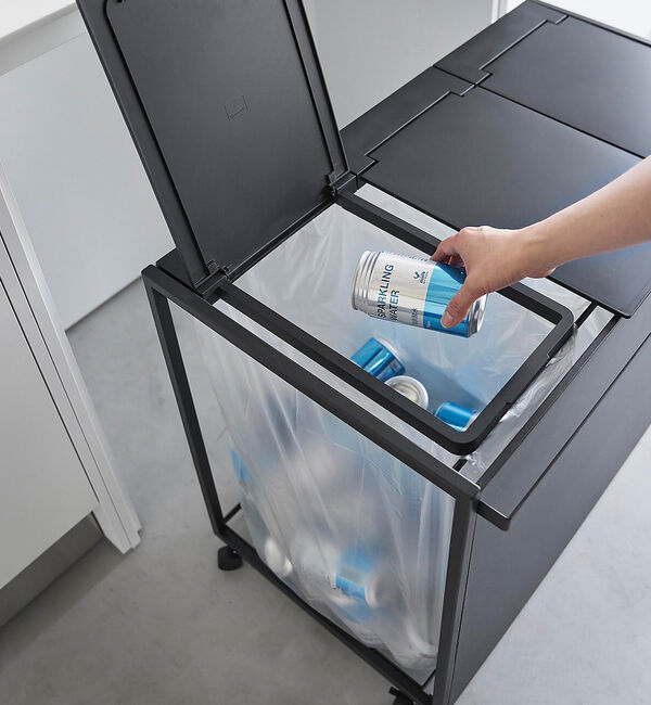 collex「【tower/タワー】蓋付き目隠し分別ダストワゴン 45L 3分別 キッチン ゴ」|その他|