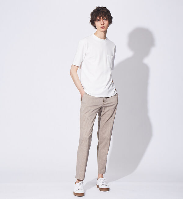 ABAHOUSE「【FLEX COOL】超接触冷感 スムース クルーネック Tシャツ」|Tシャツ・カットソー|