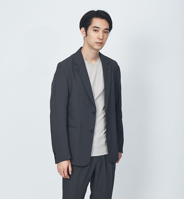 ABAHOUSE「【FLAT TECH】2ボタン イージー ジャケット」|テーラードジャケット|チャコールグレー