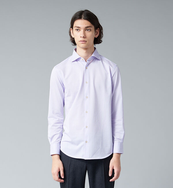 ABAHOUSE「COOL CAMICIE 接触冷感 ストライプ シャツ」|シャツ・ブラウス|