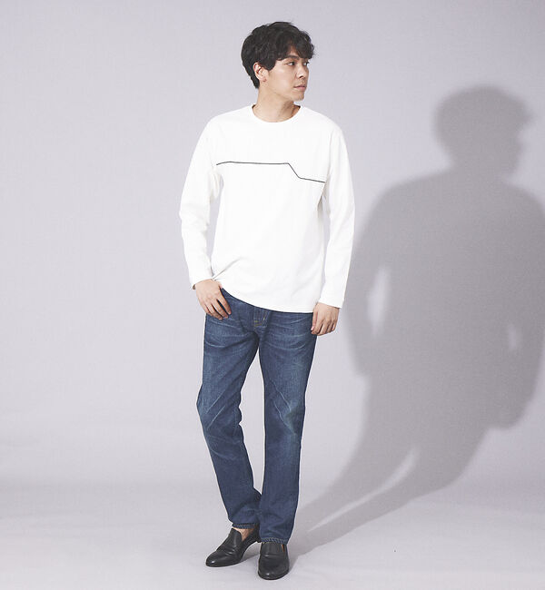 ABAHOUSE「【フロントパイピング】ロングスリーブ Tシャツ」|Tシャツ・カットソー|