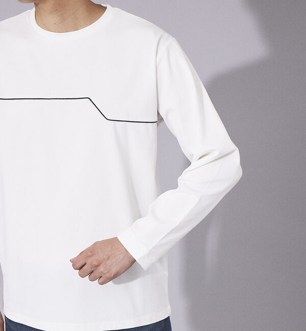 ABAHOUSE「【フロントパイピング】ロングスリーブ Tシャツ」|Tシャツ・カットソー|