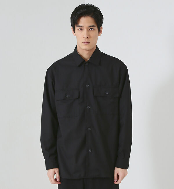 ABAHOUSE「【インバーテッドプリーツ】ワーク シャツブルゾン / オーバーシャツ」|シャツ・ブラウス|