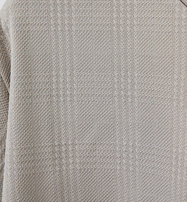 ABAHOUSE「【チェック柄】ジャガード Vネック 半袖 Tシャツ」|Tシャツ・カットソー|