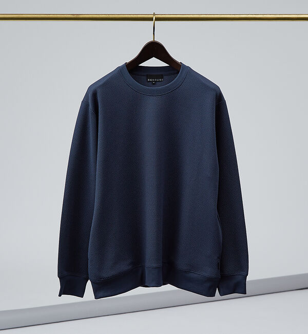 ABAHOUSE「【セットアップ対応】ハニカムメッシュ プルオーバー / スウェット」|スウェット・ジャージ|ブルーグレー