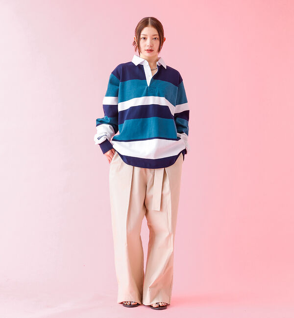 ABAHOUSE「【BARBARIAN / バーバリアン】 12oz ロングスリーブ ラガー シャ」|ポロシャツ|