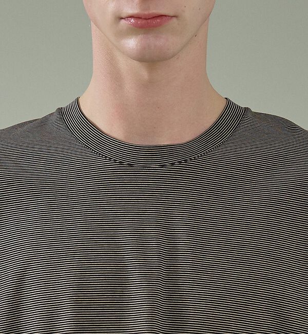 ABAHOUSE「コットンポンチ モダンフィット ボーダーロンT / オーバーサイズ【予約】」|Tシャツ・カットソー|