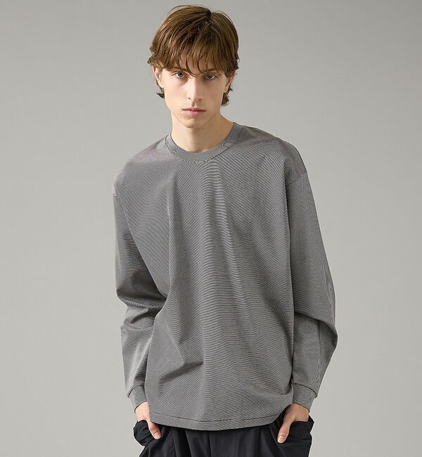 ABAHOUSE「コットンポンチ モダンフィット ボーダーロンT / オーバーサイズ【予約】」|Tシャツ・カットソー|