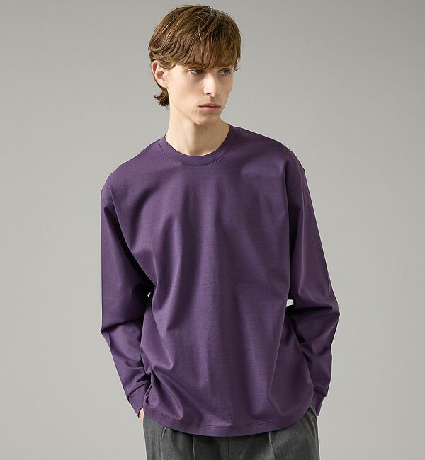 ABAHOUSE「コットンポンチ モダンフィット ボーダーロンT / オーバーサイズ【予約】」|Tシャツ・カットソー|