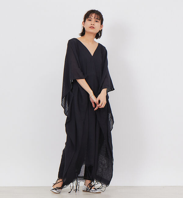 Rouge vif「【SU PARIS】 Ｖネックワンピース」|ワンピース|ブラック