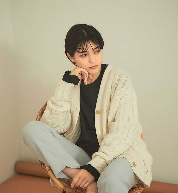 Rouge vif「ケーブルニットカーデ」|カーディガン|