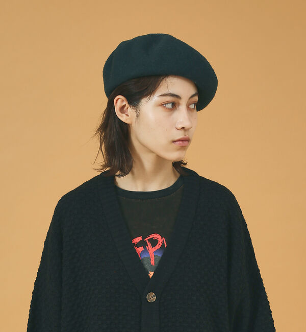 Rouge vif「【RUBEN/ルーベン】ウールバスク ベレー帽 / RUS-8206」|その他|ダークグリーン