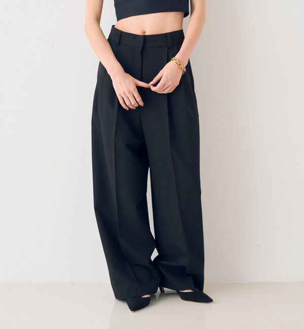 Rouge vif「ストレッチツータックワイドパンツ」|その他|