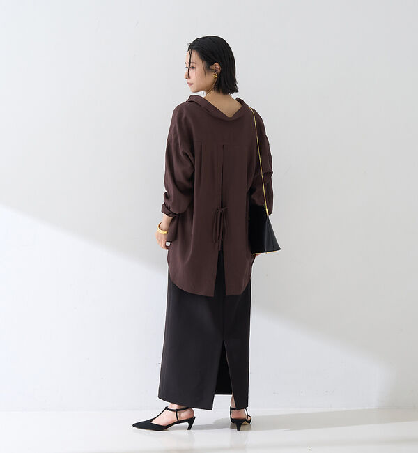 Rouge vif「【セットアップ対応】【3サイズ展開】ストレッチダブルクロスタイトスリットスカート」|スカート|