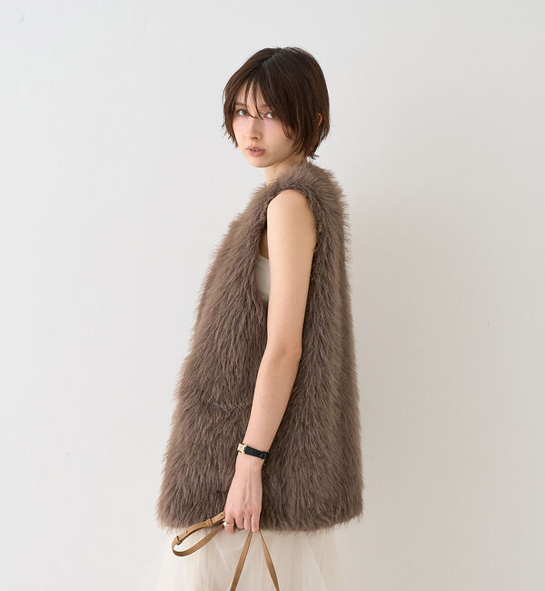 Rouge vif「【一部店舗限定】エコファーベスト」|ダウンベスト・ベスト|