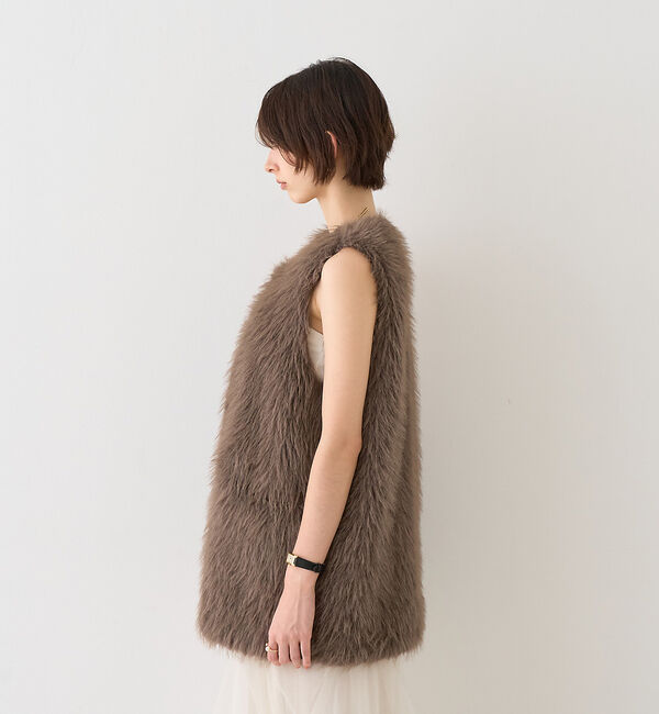 Rouge vif「【一部店舗限定】エコファーベスト」|ダウンベスト・ベスト|