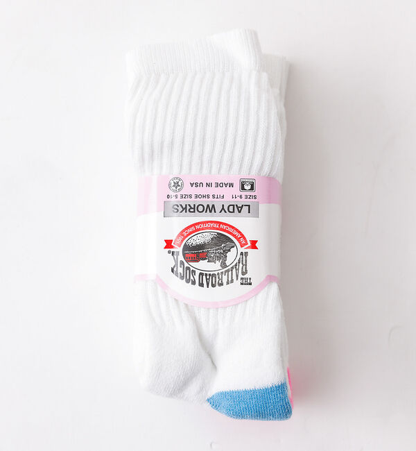 Rouge vif「【THE RAILROAD SOCK/レイルロードソック】3組ソックス/ホワイト」|ソックス|
