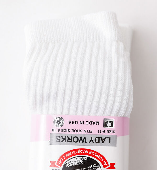 Rouge vif「【THE RAILROAD SOCK/レイルロードソック】3組ソックス/ホワイト」|ソックス|