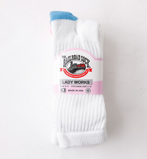 Rouge vif「【THE RAILROAD SOCK/レイルロードソック】3組ソックス/ホワイト」|ソックス|