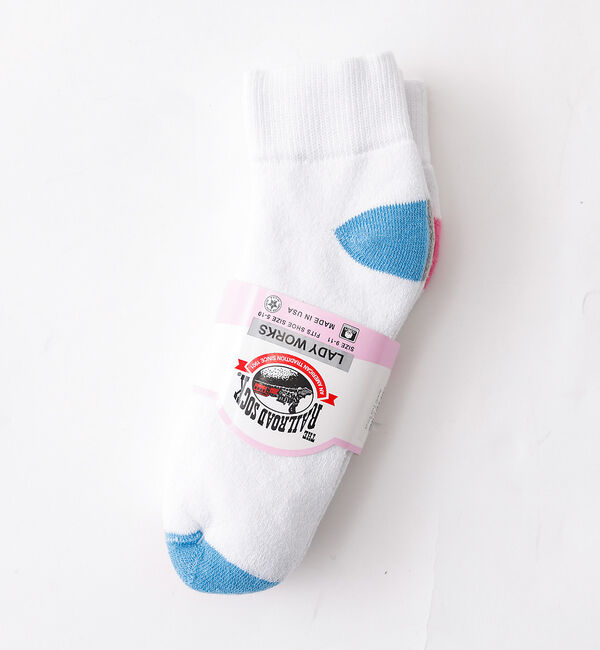 Rouge vif「【THE RAILROAD SOCK/レイルロードソック】3組ソックス/ホワイト」|ソックス|