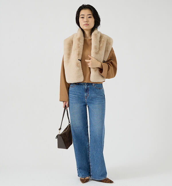 Rouge vif「【HELEN MOORE/ヘレンムーア】バックル付フェイクファースカーフ / ス」|マフラー|