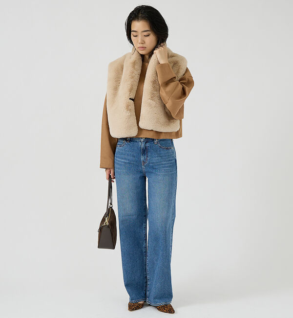 Rouge vif「【HELEN MOORE/ヘレンムーア】バックル付フェイクファースカーフ / ス」|マフラー|