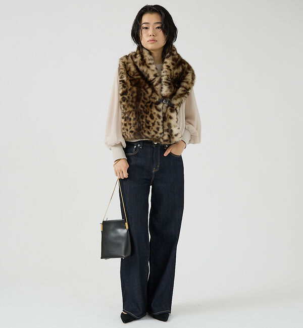 Rouge vif「【HELEN MOORE/ヘレンムーア】バックル付フェイクファースカーフ / ス」|マフラー|