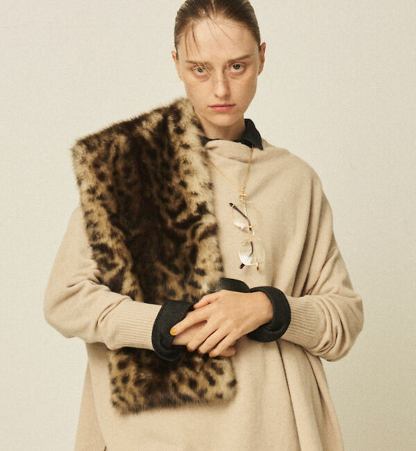 Rouge vif「【HELEN MOORE/ヘレンムーア】バックル付フェイクファースカーフ / ス」|マフラー|