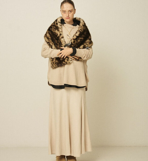 Rouge vif「【HELEN MOORE/ヘレンムーア】バックル付フェイクファースカーフ / ス」|マフラー|