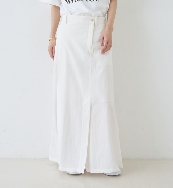 Rouge vif「サイドタックフレアロングスカート【予約】」|スカート|オフホワイト