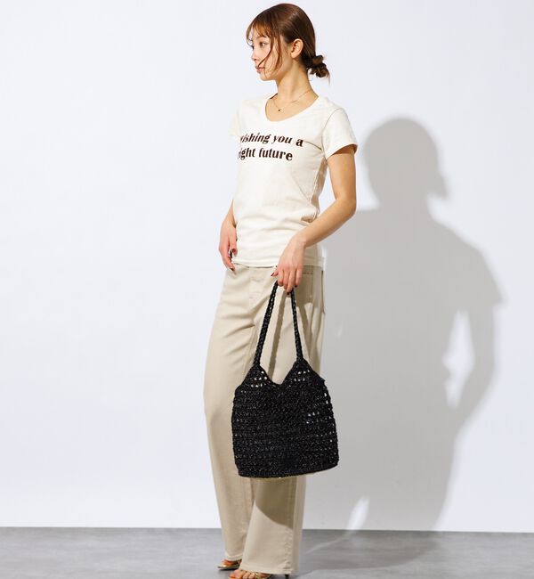 Rouge vif「【Swaraj /スワラージ】手編みのメタリックマクラメ・ショルダーバッグ/キラ」|トートバッグ|