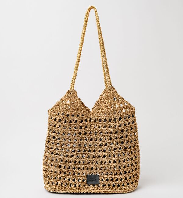 Rouge vif「【Swaraj /スワラージ】手編みのメタリックマクラメ・ショルダーバッグ/キラ」|トートバッグ|
