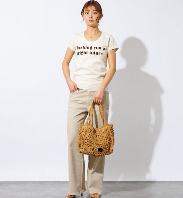 Rouge vif「【Swaraj /スワラージ】手編みペーパーラフィアトートBAG/トートバッグ【」|トートバッグ|