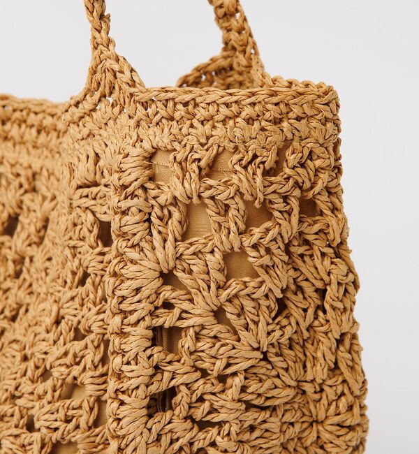 Rouge vif「【Swaraj /スワラージ】手編みペーパーラフィアトートBAG/トートバッグ【」|トートバッグ|