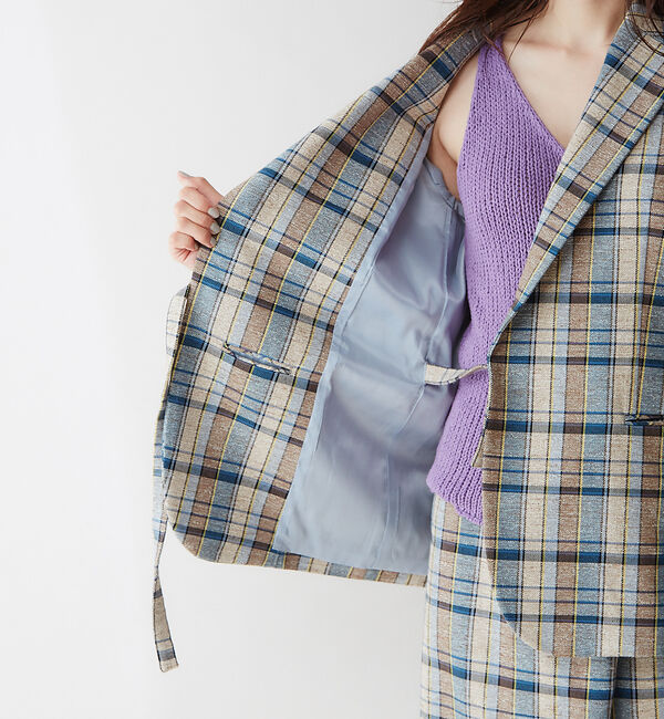 qualite「スラブチェックジャケット」|テーラードジャケット|