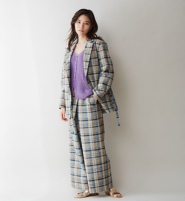 qualite「スラブチェックジャケット」|テーラードジャケット|