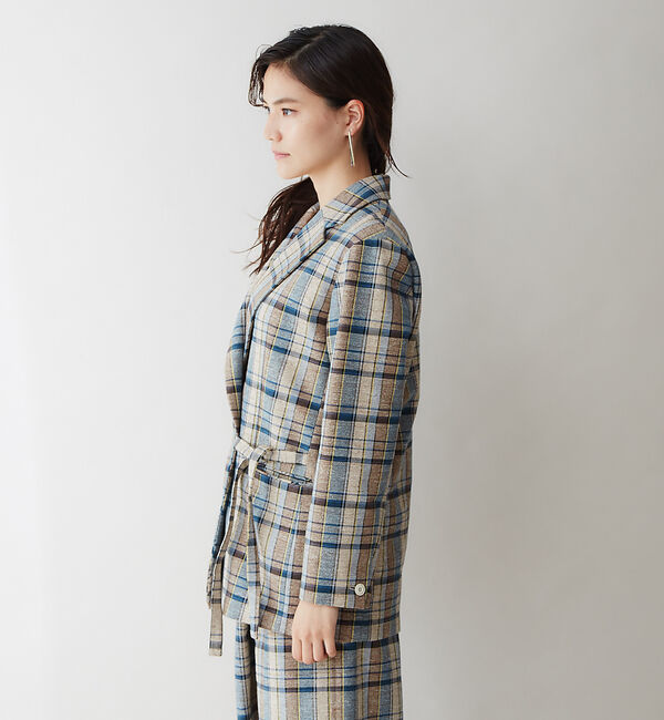 qualite「スラブチェックジャケット」|テーラードジャケット|