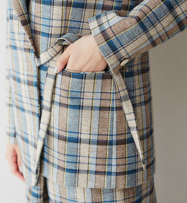 qualite「スラブチェックジャケット」|テーラードジャケット|