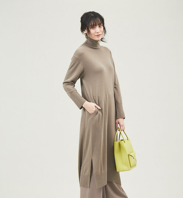 qualite「タートルネックニットワンピース」|ワンピース|