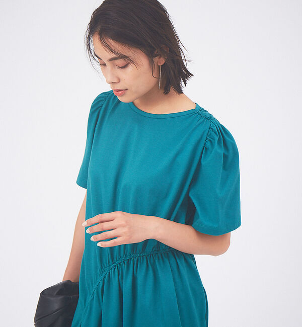 qualite「ギャザーアシメカットワンピース」|ワンピース|