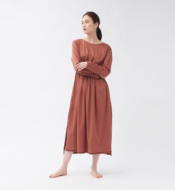 qualite「【WEB・一部店舗限定】ハイポイントギャザーワンピース」|ワンピース|