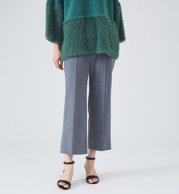 qualite「ピンタックフレアパンツ」|その他|グレー