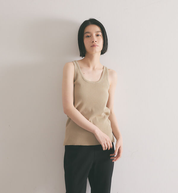 qualite「ウォッシャブル2WAYタンクトップ」|キャミソール|
