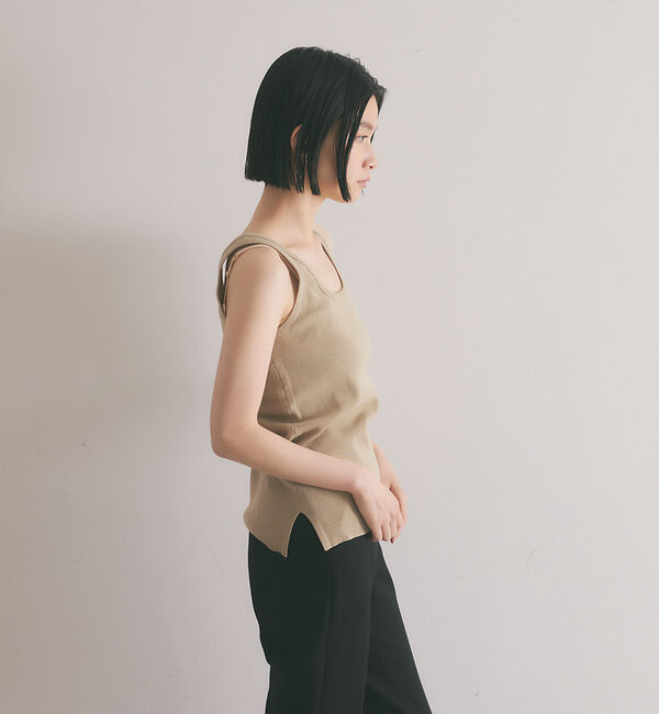 qualite「ウォッシャブル2WAYタンクトップ」|キャミソール|